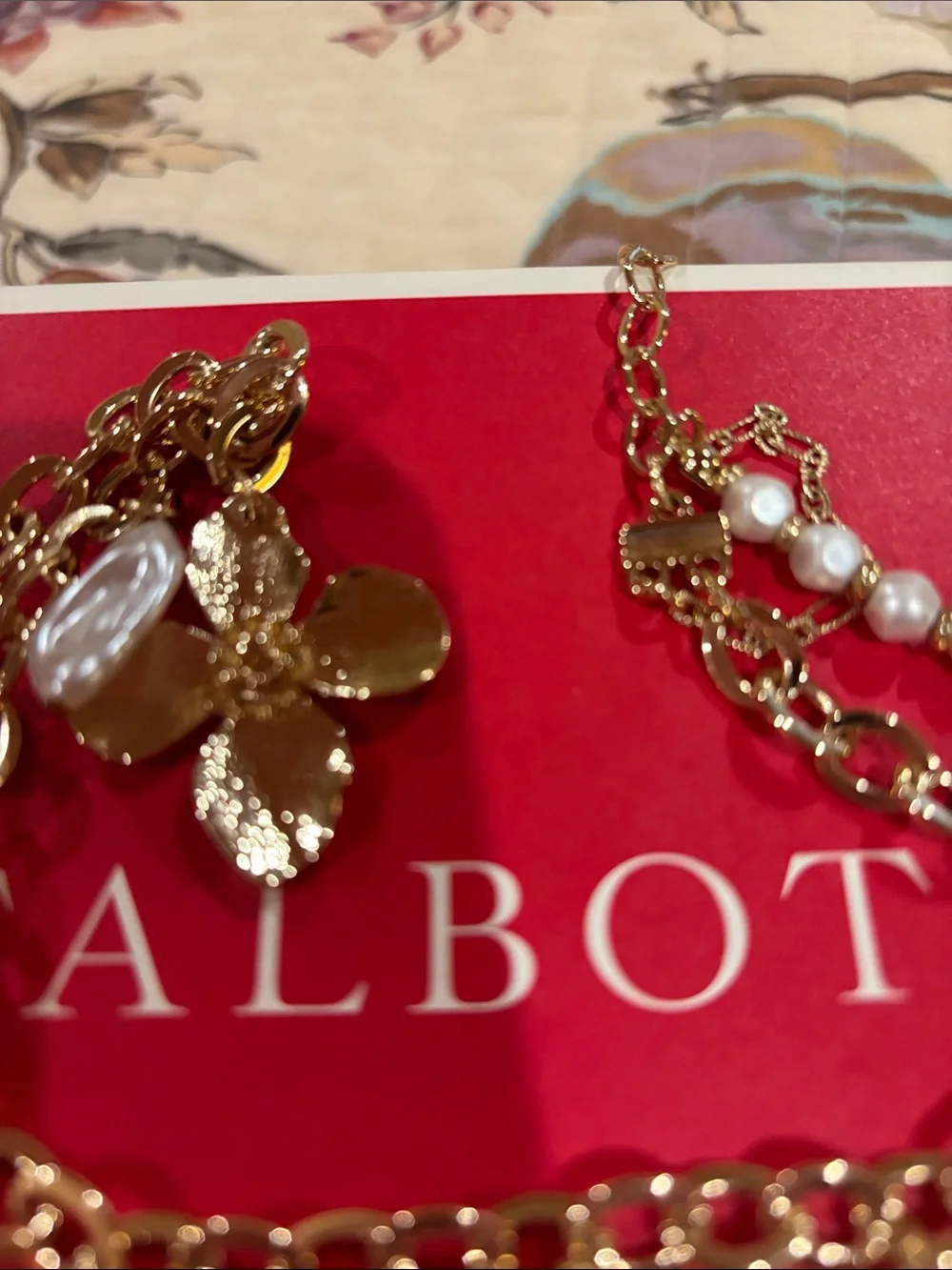 Albion Gold Floral Pearl necklace by Lilly Pulitzer NWOT